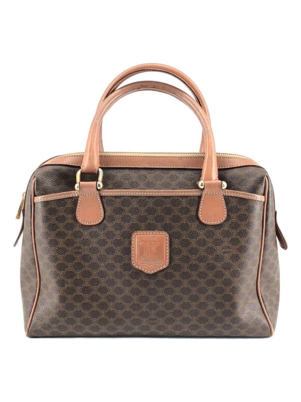Celine Macadam Mini Boston Bag Brown